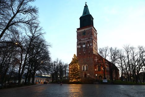 Turun Tuomiokirkon joulukuusi saa kehuja.