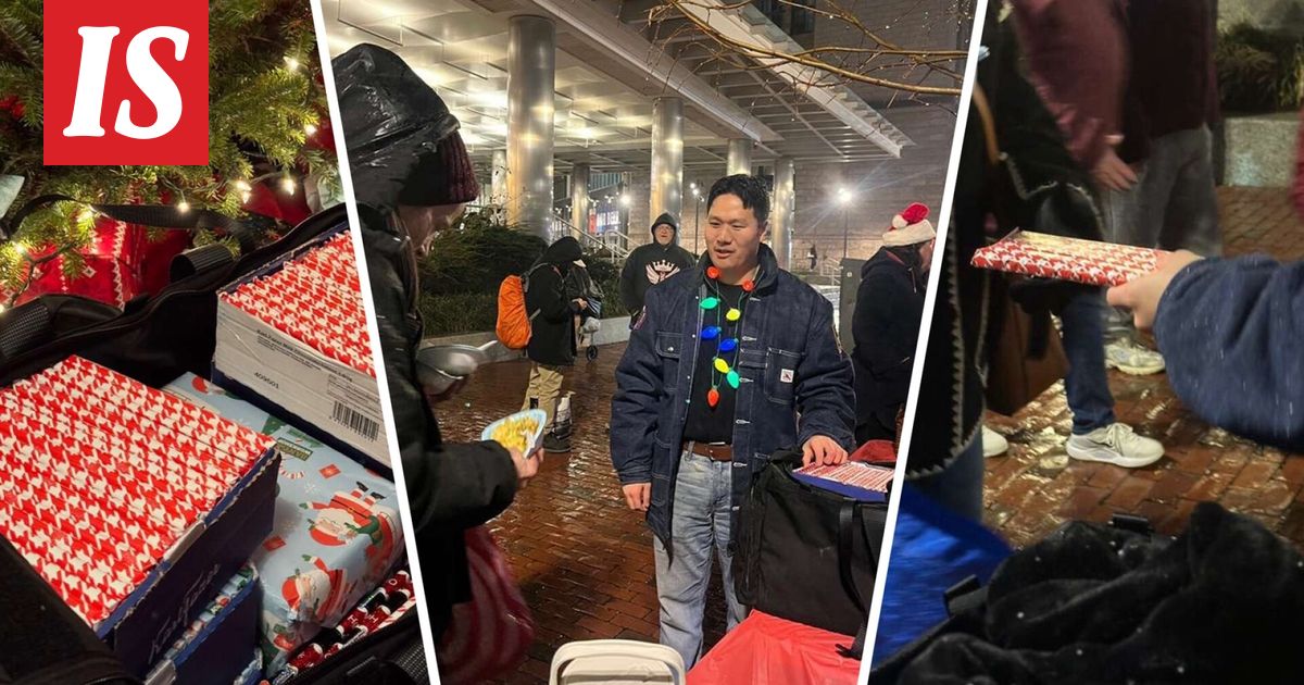 Bowen Taisto Popkin lahjoitti jouluna 36 kiloa suomalaista suklaata Bostonin kodittomille