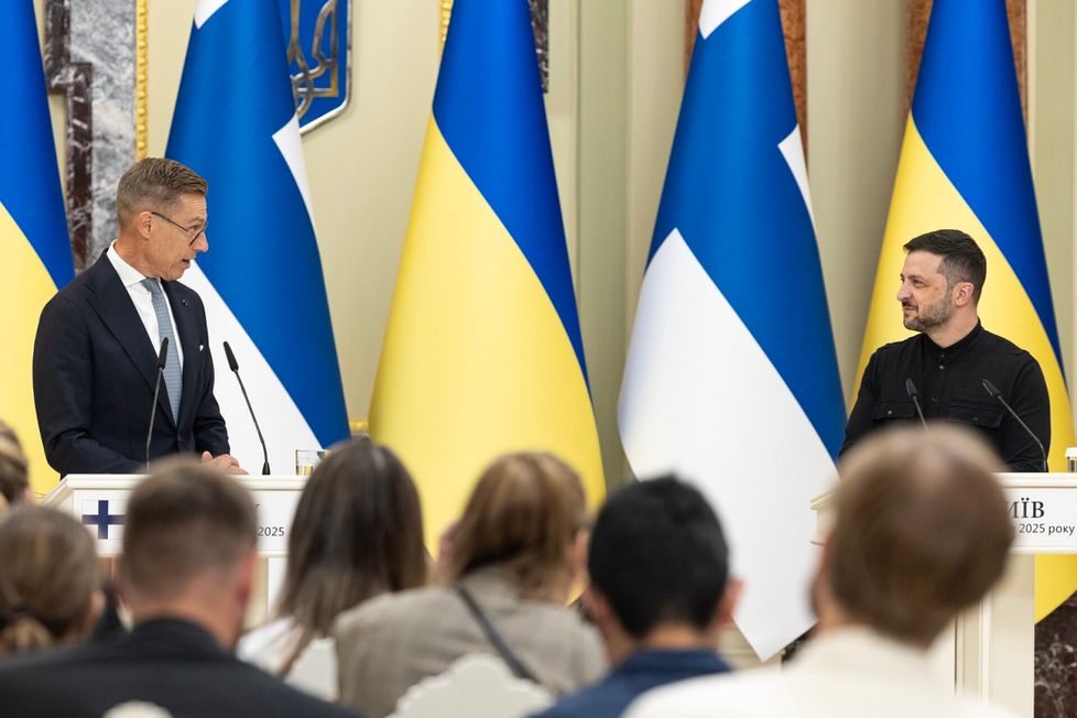Stubb on esiintynyt toistuvasti Ukrainan presidentin Volodymyr Zelenskyin rinnalla. Kuvassa Stubb ja Zelenskyi Kiovassa syyskuussa.