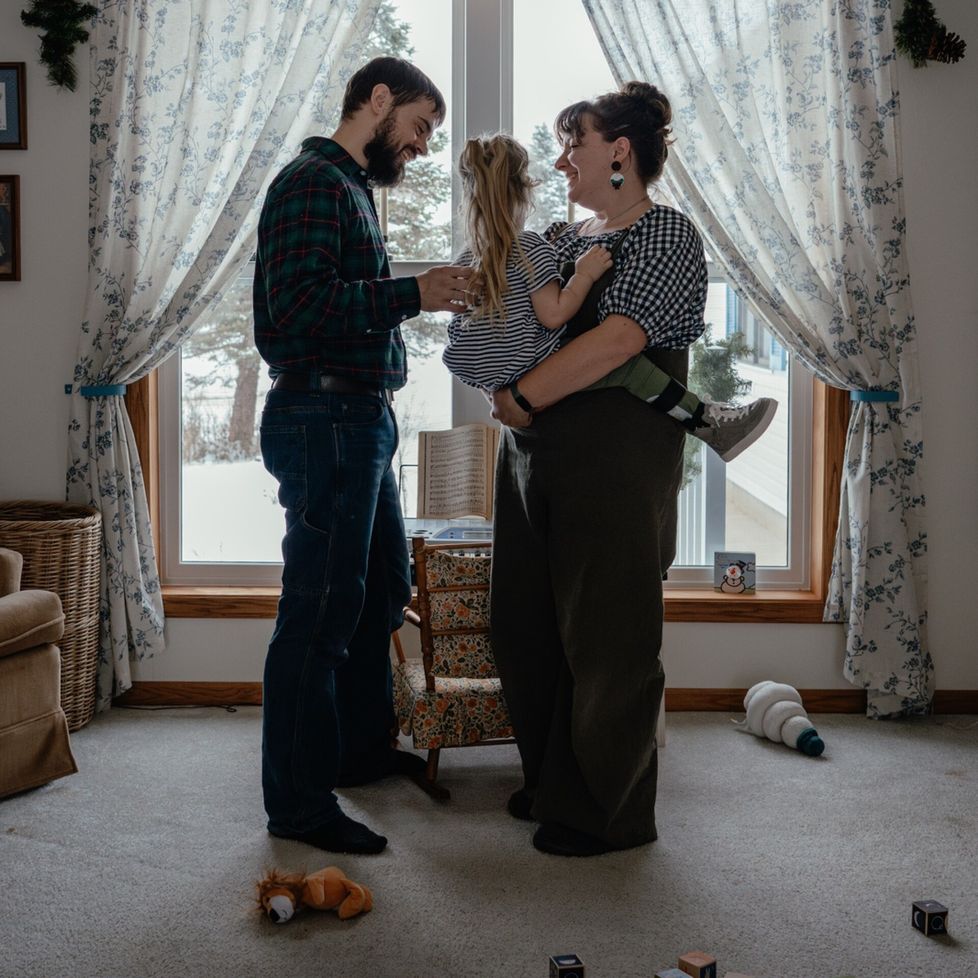 Casey, Annie ja Leah Garner kotonaan Reedsburgissa Wisconsinissa.