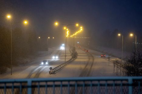 Valtteriksi nimetty talvimyrsky riehui Ulvilassa tammikuussa 2022.