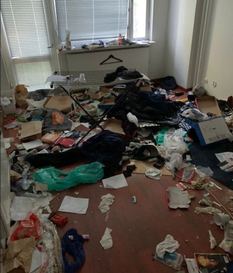Asunto oli hyvin sotkuisessa kunnossa.