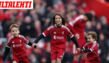 Tunteikas hetki – Traagisesti kuolleen Diogo Jotan lapset Anfieldilla