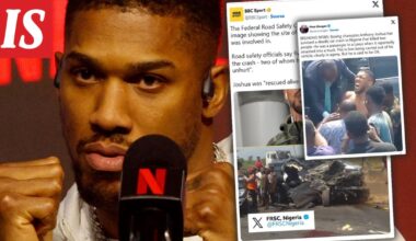 Rajut kuvat julki: näin Anthony Joshua nostettiin turma-autosta