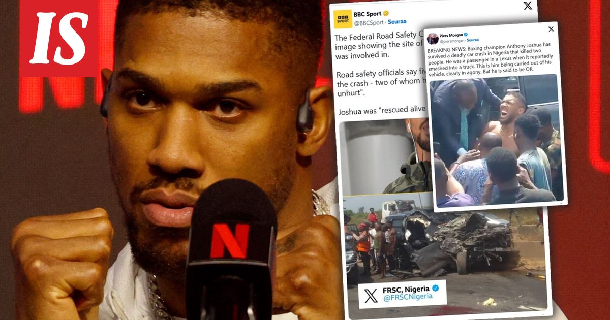 Rajut kuvat julki: näin Anthony Joshua nostettiin turma-autosta