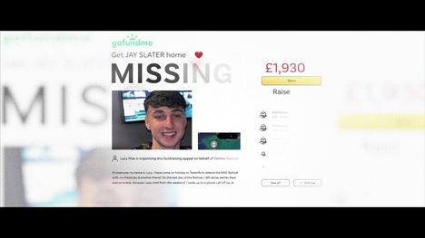 Ystävät pistivät pystyyn varainkeruukampanjan Jay Slaterin löytämiseksi. Epäiltiin, että sillä olisi kerätty mahdollisia lunnasrahoja, mutta perhe on kiistänyt väitteet.