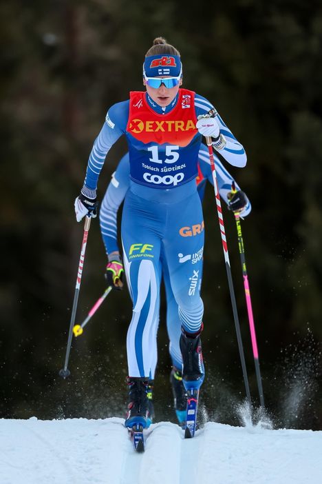 Johanna Matintalo oli maanantaina hiihdetyssä 10 kilometrin kisassa seitsemäs.