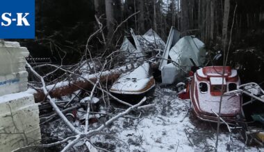 Myrsky myllersi pihavaraston ja antoi kyytiä moottorikelkalle