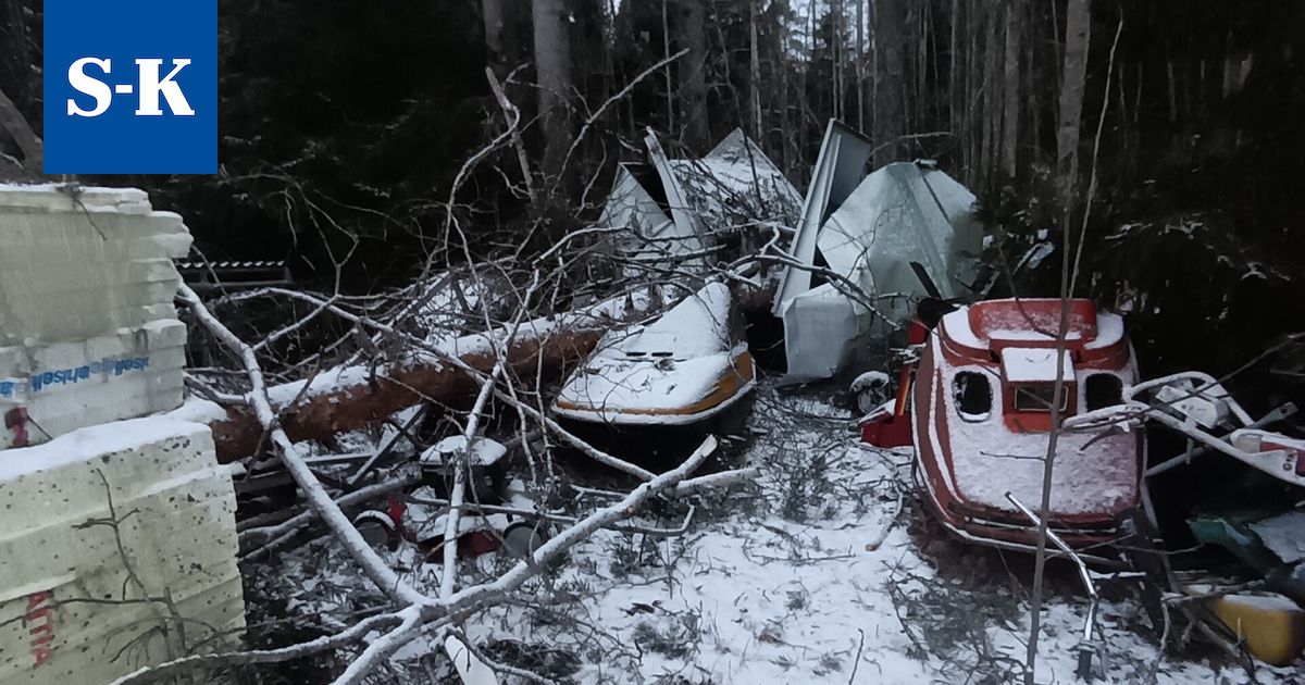 Myrsky myllersi pihavaraston ja antoi kyytiä moottorikelkalle