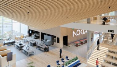 Nokian uusi kampus sisältä