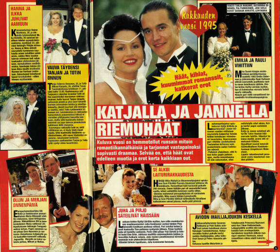 Katjan ja Jannen onni on kestänyt läpi vuosikymmenten.