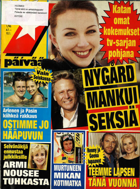 Peter Nygårdin sikailut nousivat kansiaiheeksi.