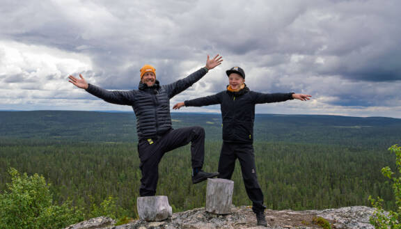 Peltsi ja Osmo Korvatunturilla.