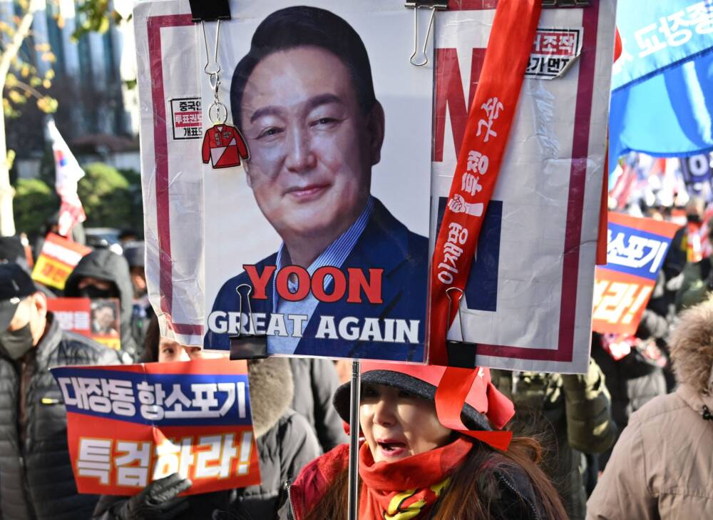 Yoon Suk-yeo on nostettu laitaoikeistossa marttyyrin asemaan. AFP/LEHTIKUVA