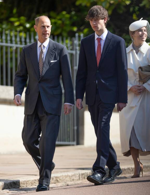 Prinssi Edward ja poika James pääsiäisenä 2025.