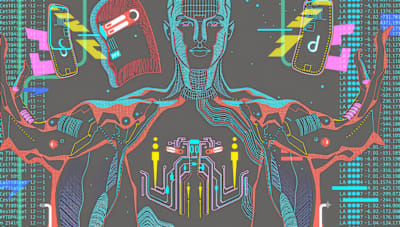 Kuvitteellinen kuva tietoisesta tekoälystä