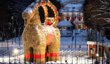Gävlen olkipukki selvisi aattoon asti – tihutöiltä säästyttiin joulun alla | Uutisia lyhyesti
