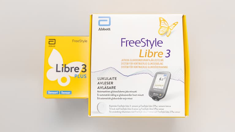 Verensokerin mittaamiseen tarkoitettu sensori.