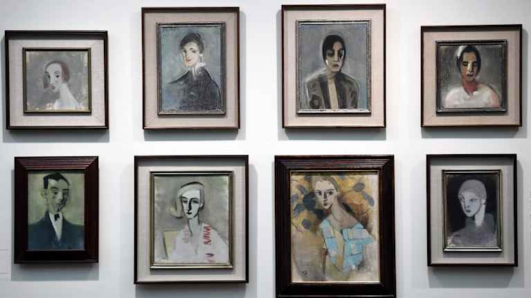 Helene Schjerfbeck teoksia esillä Ateneumin taidemuseossa 13. marraskuuta 2019.