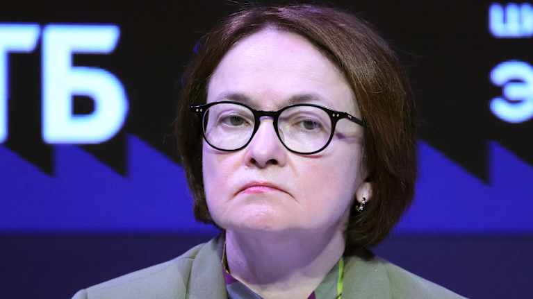 Venäjän keskuspankin puheenjohtaja Elvira Nabiullina.
