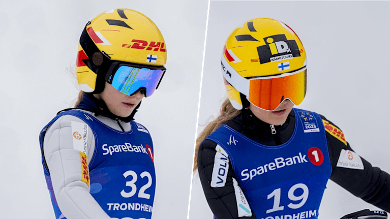 Minja Korhonen ja Heta Hirvonen kuvissa.