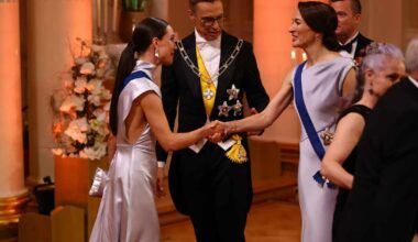 Sanna Marinin iltapuku lähikuvissa: asusamikset Suzanne Innes-Stubbin kanssa – katso kaikki upeat Linnan puvut - Yle