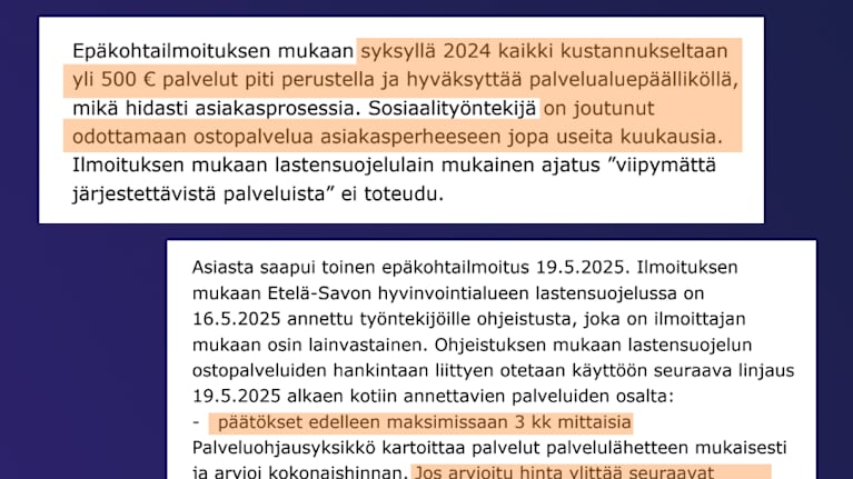 Otteita pöytäkirjoista.