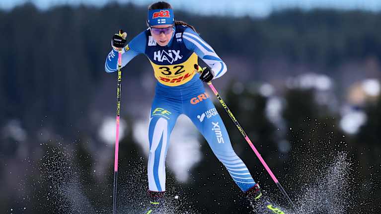 Kerttu Niskanen Davosissa.