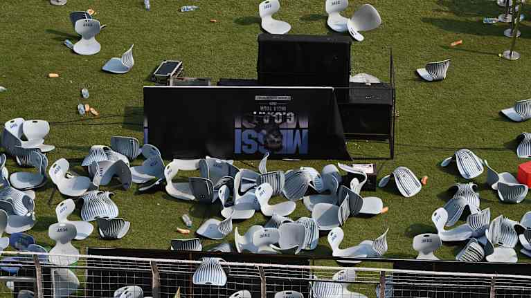 Lionel Messin kiertue Kalkutassa Salt Lake -stadionilla.