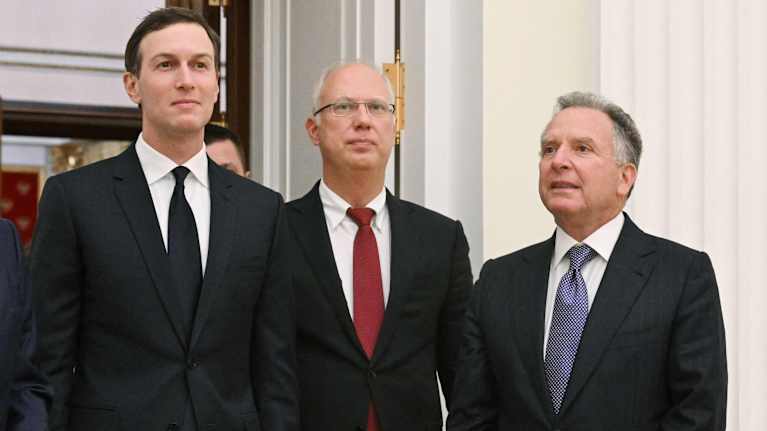 Juri Ushakov, Jared Kushner,  Kirill Dmitriev ja Steve Witkoff.