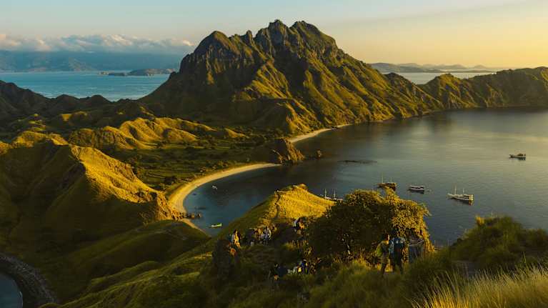 Padarin saari Komodon kansallispuistossa Indonesiassa.