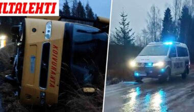 Koulubussi onnettomuudessa Konginkankaalla