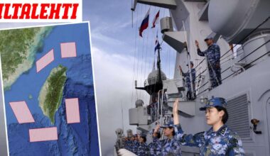 Kiina aloitti jättimäisen sotaharjoituksen Taiwanin ympärillä
