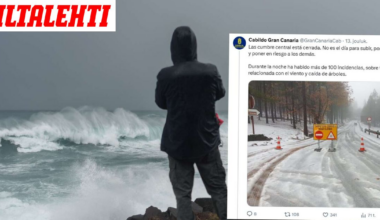 Talvisää sekoitti Kanarian: Teneriffalla 1,5 metriä lunta