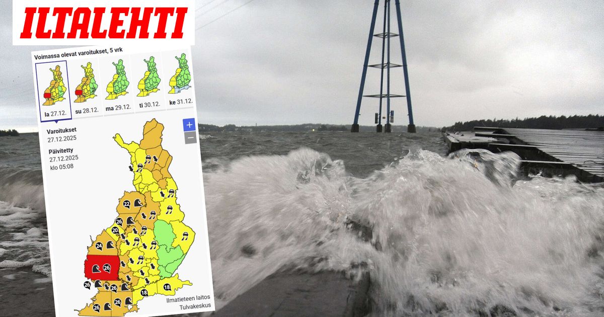 Ilmatieteen laitos varoittaa – Tänne talvimyrsky iskee