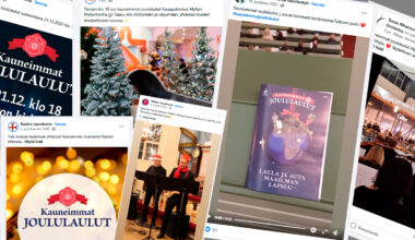 Kauneimpien Joululaulujen lauluvihon käyttö puhututtaa