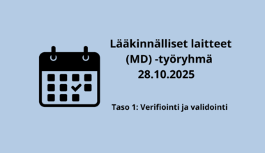 Lääkinnälliset laitteet (MD) -työryhmä lokakuu