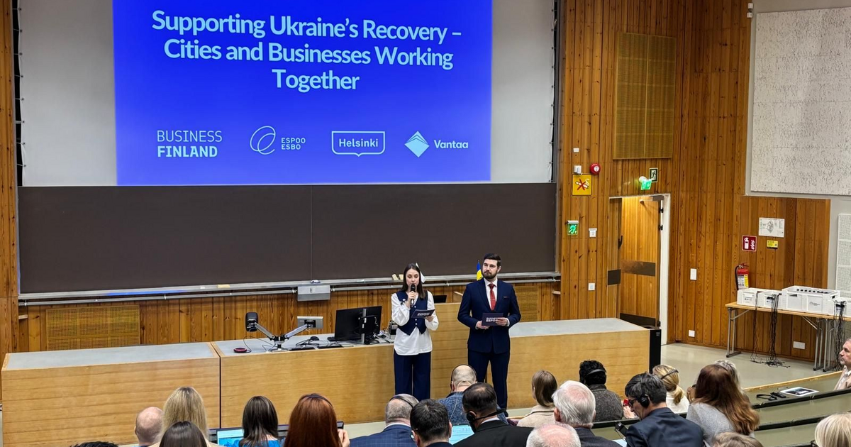 Espoo, Helsinki ja Vantaa tukemassa Ukrainan jälleenrakennusta – kaupungit ja yritykset kohtasivat Otaniemessä