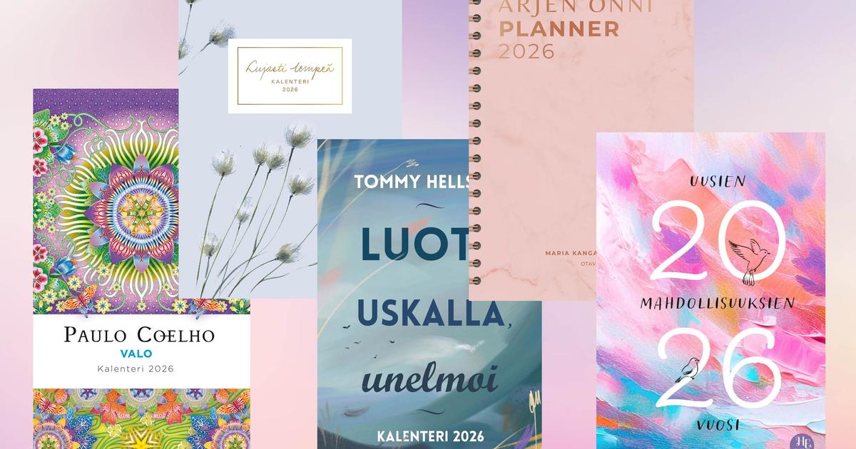 Kalenterit 2026 – Nämä kalenterit tarjoavat inspiraatiota