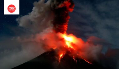 Vuonna 1345 tapahtunut tulivuorenpurkaus saattaa olla jopa 50 miljoonaa ihmistä tappaneen mustan surman taustalla. Kuvituskuva.