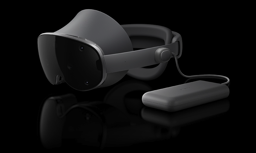 a render image of the Samsung Galaxy XR headset with its Quick Swap Battery