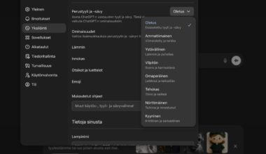 ChatGPT:n vastaustyyliä voi nyt säätää mieleisekseen.