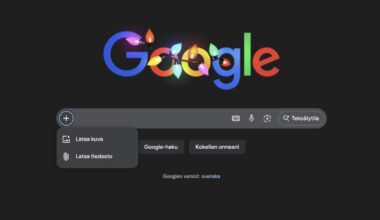 Googlen etusivu sai uudistuksen.