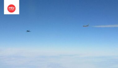 Maaliskuussa 2023 Saksan ja Britannian ilmavoimat saattoivat Venäjän hävittäjää, joka lensi lähellä Viron ilmatilaa. Kuvituskuva.