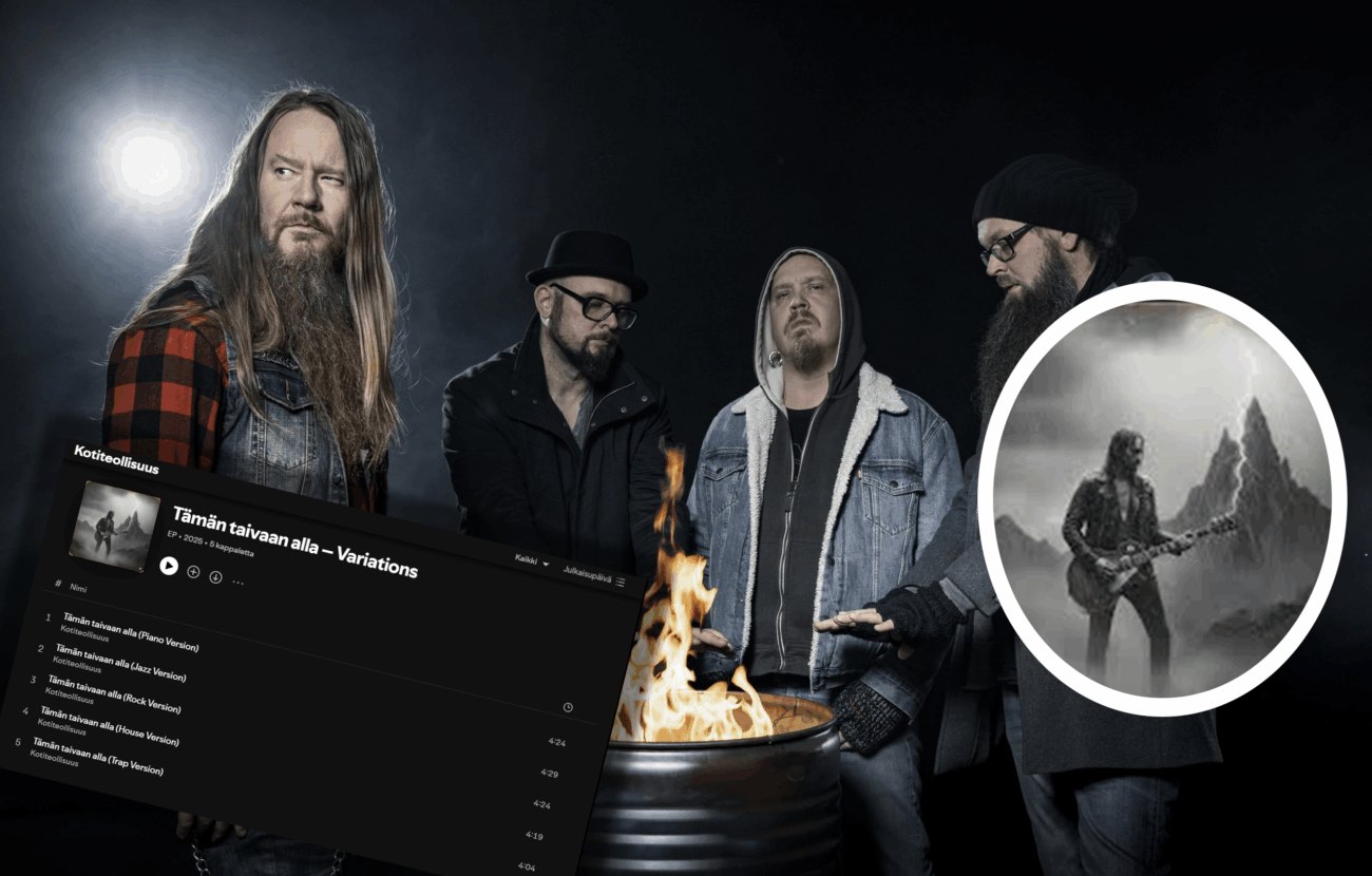 Kotiteollisuuden Spotify-tilille ladattiin tekoälymusiikkia - KaaosZine