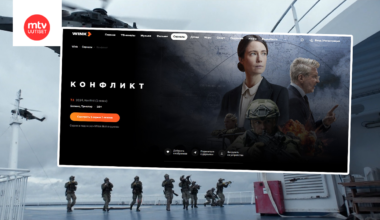 Kuvakaappaus venäläisestä Wink-suoratoistopalvelusta, johon ilmestyi suomalaissarja Konflikti.