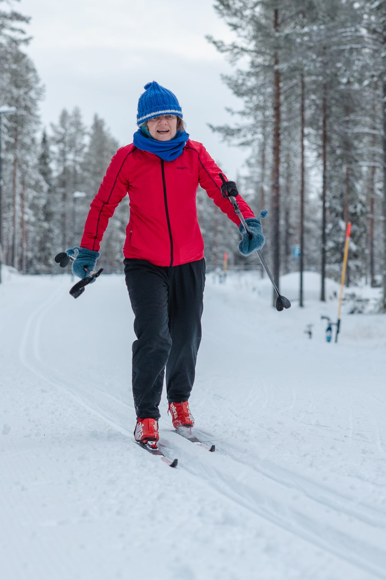 Talvista tekemistä rakastava Erika Benke opiskelee parhaillaan Kittilässä luonto-ohjaajaksi.