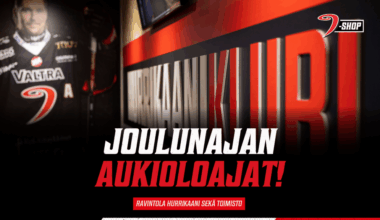 Joulunajan aukioloajat!