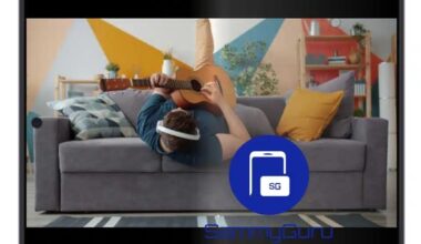 Samsungin esittelemä näkemys leveämmästä taittuvanäyttöisestä puhelimesta. Kuva: SammyGuru.