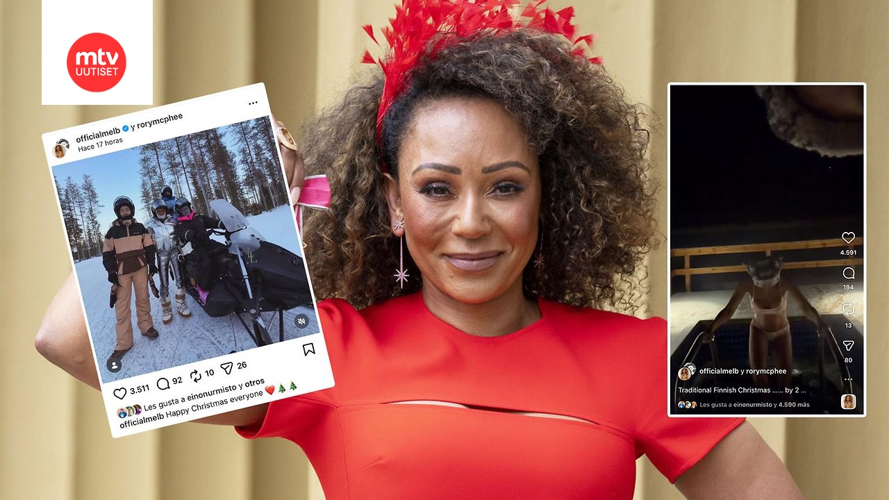 Melanie Brown, joka tunnettiin Spice Girls -aikoina Scary Spicena viettää joulua perheensä kanssa Suomessa.